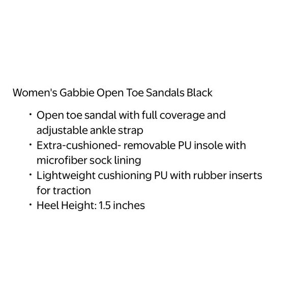 NWT PROPET Gabbie Black Size 6X(2E) Sandals Slingback Extra Cushioned Open Toe - Picture 6 of 12